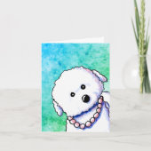 Carte Bichon In Pearls (Devant)