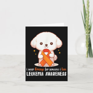 Carte Bichon Je Porte Orange Pour Quelqu'Un Que J'Aime L