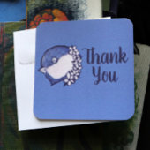 Carte Bickadee en bleu oiseaux design