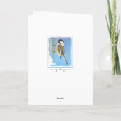 Carte Bickadee sur la peinture d'alimentation - Oiseaux  (Dos)