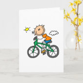 Carte Bicyclette à cheval Stick (Fleur jaune)