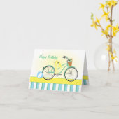 Carte Bicyclette de plage (Fleur jaune)