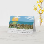 Carte bicyclette et clôture sympathie (Fleur jaune)