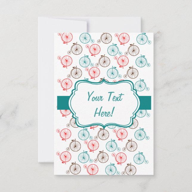 Carte Bicyclette personnalisée (Devant)