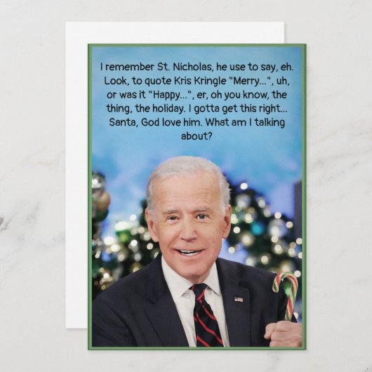 Carte Biden de Noël (Devant / Derrière)
