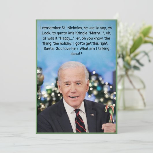 Carte Biden de Noël (Debout devant)