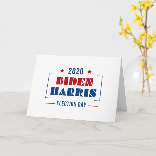 Carte Biden Harris 2020 (Fleur jaune)
