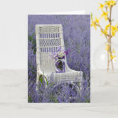 Carte Bien bientôt Bouquet sur chaise (Fleur jaune)