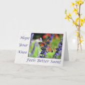 Carte Bien Bientôt Le Papillon Du Genou Floral (Fleur jaune)