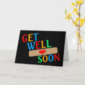 Carte Bien Bientôt Plaster Et Coeur (Fleur jaune)