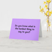 CARTE BIEN, C'EST LA CHOSE LA PLUS DIFFICILE À VOUS DIRE (Fleur jaune)