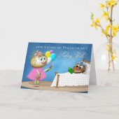 CARTE BIEN FAIRE LA FILLE - COLLECTION FAMILIALE DE POMM (Fleur jaune)