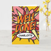 Carte BIEN FAIT Fun Modern Retro Comic Book (Fleur jaune)