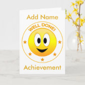 Carte Bien Fait, Joyeux Visage Personnalisé (Fleur jaune)