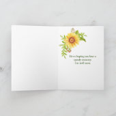 Carte Bien Floral Vert Tournesol (Intérieur)
