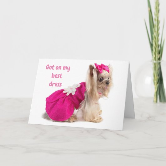 CARTE "BIEN HABILLÉ ET DISANT 'HEUREUX POUR VOUS'" (Devant)