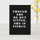 Carte "Bien qu'elle ne soit que petite, elle est féroce. (Fleur jaune)