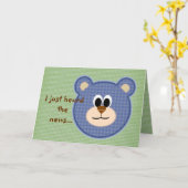 Carte Bien Teddy Bear (Fleur jaune)