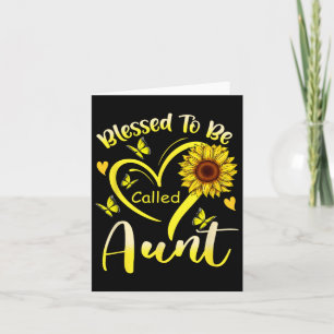 Carte Bienheureuse d'être appelée tante Tournesol Mignon