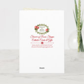 Carte Bienheureuse Mère avec Bébé Jésus Bénédiction Anni (Dos)