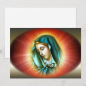 Carte Bienheureuse Vierge Marie avec Vivid Halo (Devant / Derrière)
