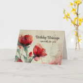 Carte Bienheureux Anniversaire Bible Verse Prière Chréti (Fleur jaune)