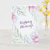 Carte Bienheureux Anniversaire Numéros 6:24-26 Bénédicti (Fleur jaune)