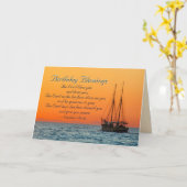 Carte Bienheureux Anniversaire Numéros 6 Le Seigneur Vou (Fleur jaune)