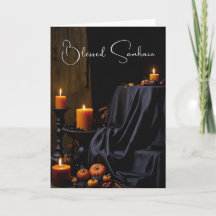 Bienheureux Citrouilles d'Halloween Samhain bougie