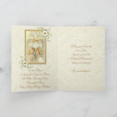 Carte Bienheureux Eucharistie Première Communion croix/a (Intérieur)