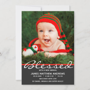 Carte Bienheureux Noël Naissance