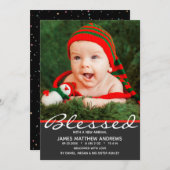 Carte Bienheureux Noël Naissance (Devant / Derrière)