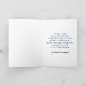 Carte Bienheureux Samhain - Sorcière Bleue Étincelle (Intérieur)