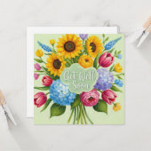 Carte Bientôt, Bouquet Floral (Devant/Arrière en situation)