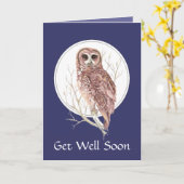 Carte Bientôt Chouette, Oiseau, Nature, Faune (Fleur jaune)