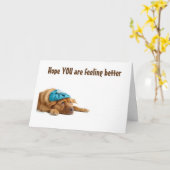 CARTE BIENTÔT, DIT CE CHIEN TRÈS MALADE (Fleur jaune)