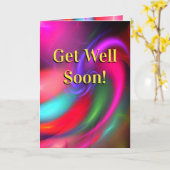 Carte Bientôt - Fireworks Design (Fleur jaune)