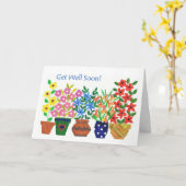 Carte bientôt Get Well - Flower Power (Fleur jaune)