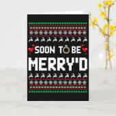 Carte Bientôt, Joyeux Noël Engagé Couple Matchi (Fleur jaune)