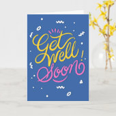Carte Bientôt la typographie moderne jaune et rose (Fleur jaune)