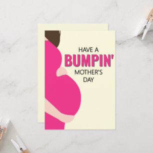 Carte Bientôt, maman bosse la fête des mères de grossess