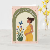 Carte Bientôt Maman Fille (Fleur jaune)