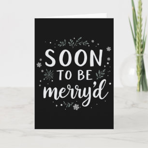 Carte Bientôt mariés Couple fiancé Noël assorti