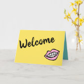 Carte Bienvenue (Fleur jaune)