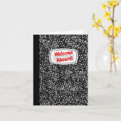 Carte Bienvenue à bord du Comp Notebook (Fleur jaune)