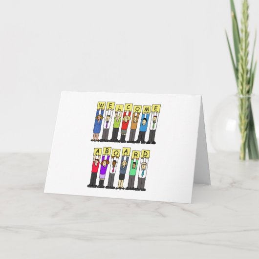 Carte Bienvenue à bord d'un nouvel employé (Devant)