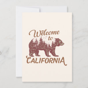 Carte Bienvenue à California Bear Forest