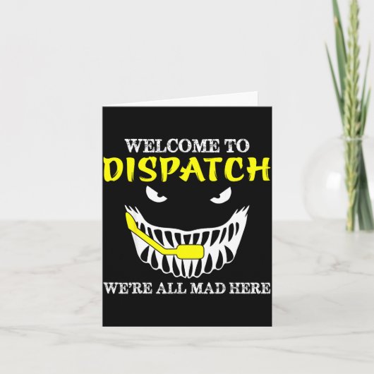 Carte Bienvenue à Dispatch Funny 911 Dispatch Halloween (Devant)
