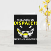 Carte Bienvenue à Dispatch Funny 911 Dispatch Halloween (Fleur jaune)
