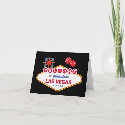 Carte Bienvenue à Fabulux Las Vegas Voyage Panneau Las V (Devant)